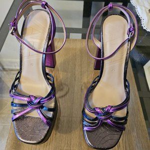 Zara chunky platform heeled sandals